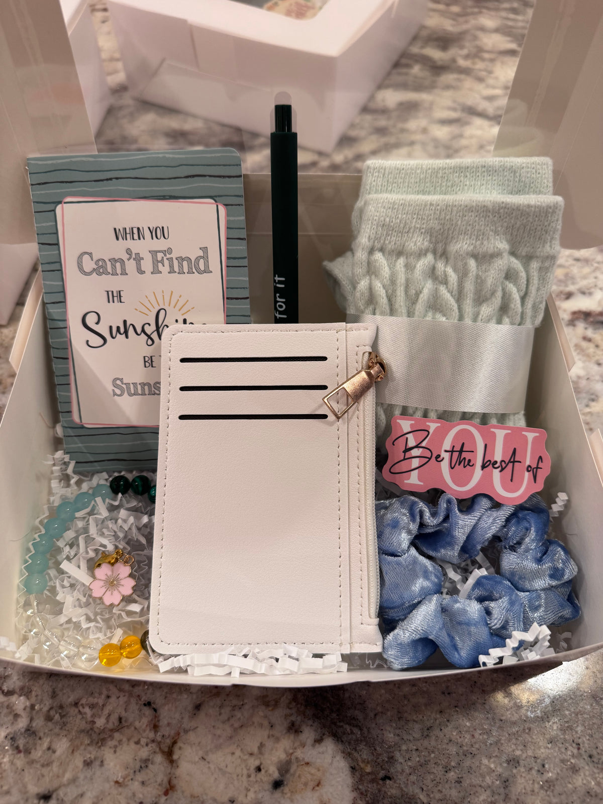 Christmas Personalized Affirmation Gift Basket- When You Can’t Find The Sunshine, Be The Sunshine