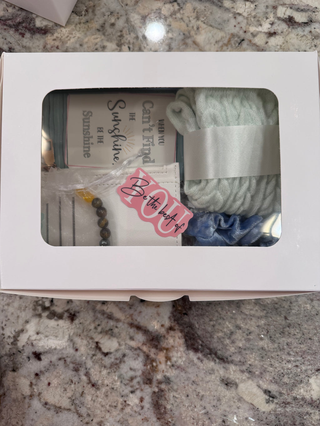 Christmas Personalized Affirmation Gift Basket- When You Can’t Find The Sunshine, Be The Sunshine